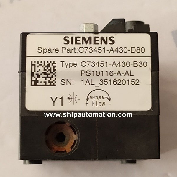 Siemens C73451 A430 B30 Pneumatic Valve Block Positioner Ship Automation