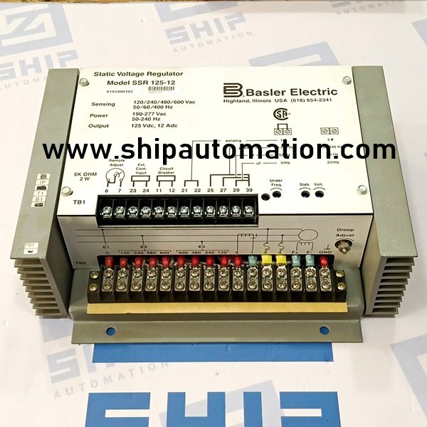 Basler Electric SSR 125 12 Static Voltage Regulator Automatic