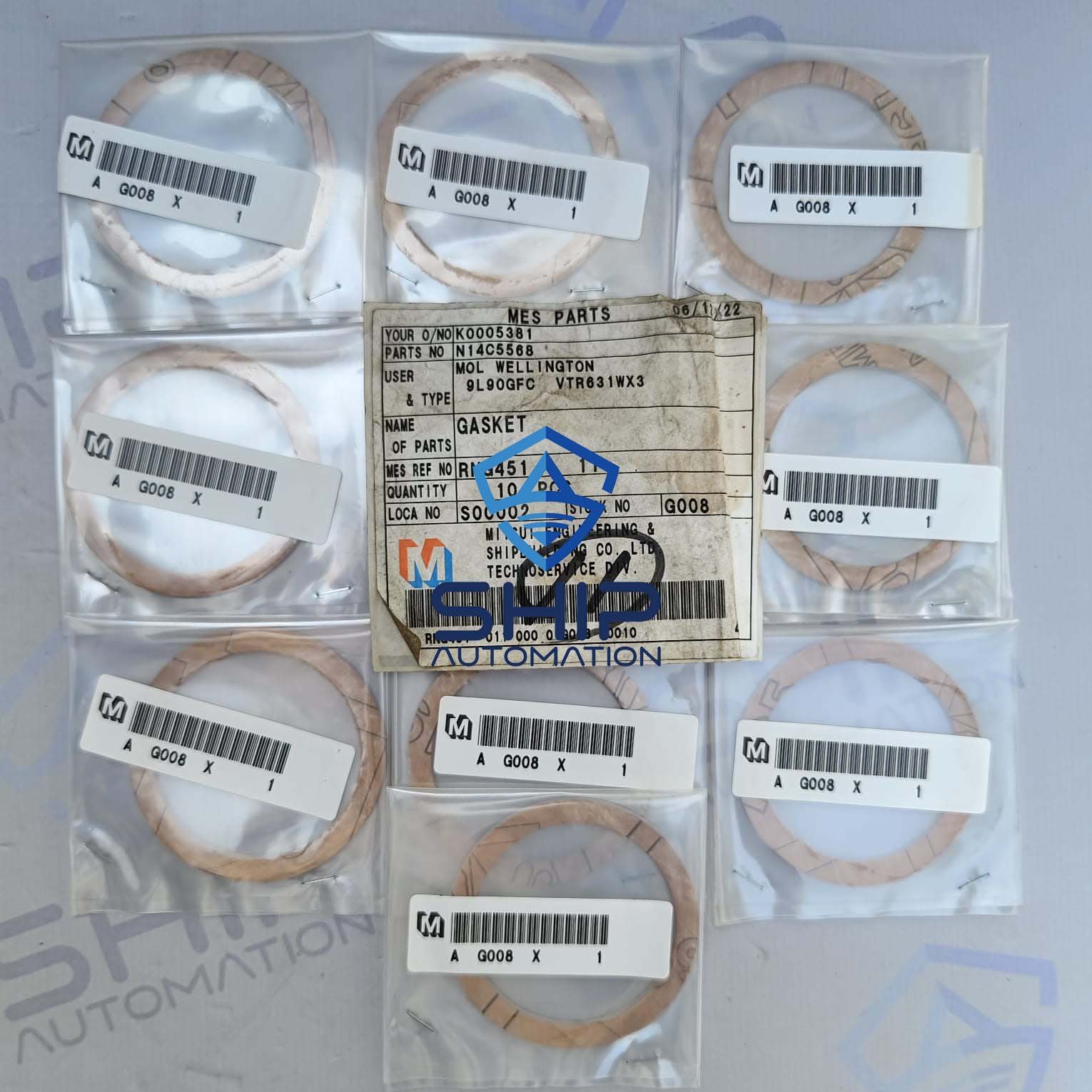 MAN B&W 9L90GFC | Gasket for VTR631WX3 Turbocharger ( N14C5568)