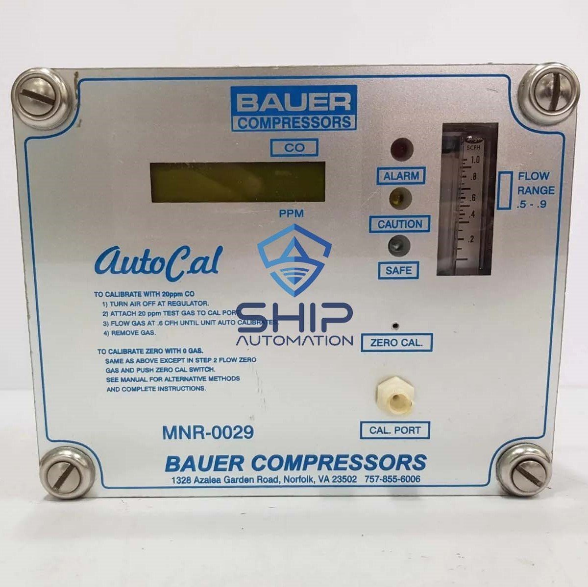 Bauer Compressors MNR-0029 | Carbon Monoxide Monitor