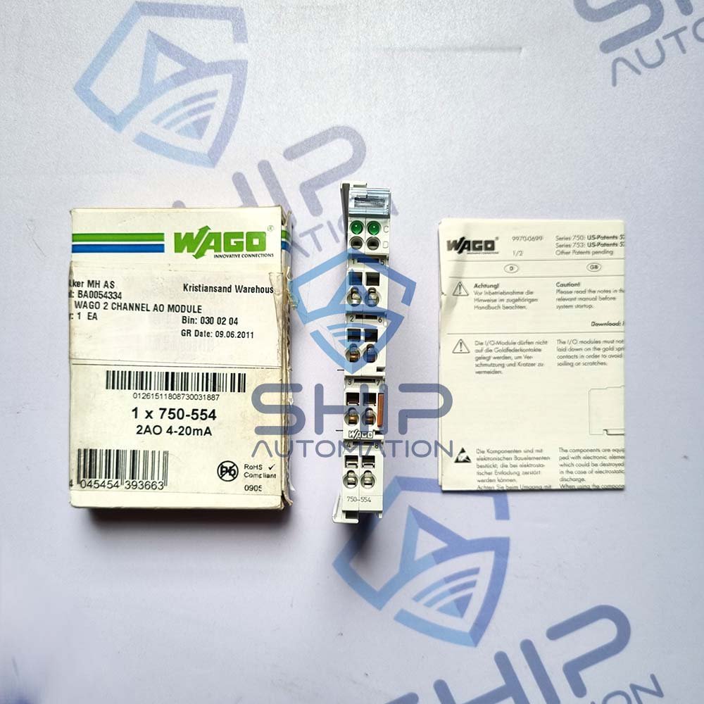 Wago BA0054334 | 2 Channel Output Module (750-554)